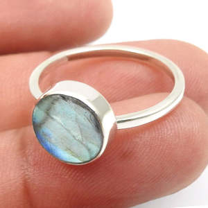 Premium Quality 925 Sterling Silver <b>Ring</b> Comes With Bezel Setting Round Cut <b>Labradorite</b> Gemstone Handmade Bohemian Jewelry - Product Image 5
