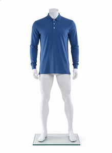 Chemise Premium pour Homme, Décontractée, Unie, à Manches Longues, Boutonnée, Tricotée, avec Logo Imprimé sur le Devant, en Mélange de Coton Respirant 200g - Product Image 2