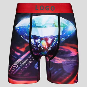 กางเกงในชายแฟชั่นพิมพ์ลายสำหรับเล่นกีฬาวิ่งฟิตเนสชกมวยทรงแบน - Product Image 2
