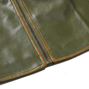 เสื้อแจ็คเก็ตหนังผู้ชายดีไซน์ล่าสุด ระบายอากาศได้ดี พร้อมผ้าแคนวาสปักลาย คอตั้งแบบทางการ อุ่นสบายสำหรับฤดูหนาว บริการ OEM ปรับแต่งได้ - Product Image 6