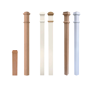 Poteau de rampe d'escalier en bois massif naturel S4075 Chêne Blanc Écologique Durable Protection de sécurité Installation facile Pièces d'escalier - Product Image 3