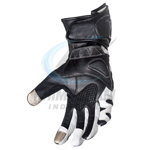 <b>Touch</b> Screen Leather Motorbike Racing <b>Gloves</b> with Full Finger Design Non-Slip & Breathable for Outdoor Use - Product Image 3
