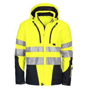 ZULARI IMPEX Unisex High Visibility Waterproof CE Certified Polyester/Cotton Safety Jacket <b>Winter</b> <b>Workwear</b> Reflective - Product Image 1