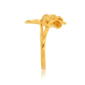Luxury 18K Gold Plated Blossom Flower <b>Adjustable</b> <b>Ring</b> for Women Elegant Floral Petal Open Finger <b>Ring</b> - Product Image 3