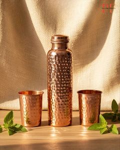 <b>Copper</b> <b>Drinking</b> <b>Bottle</b> Export Trade Hydration Drinkware for International Importers Retail Chains and Buyers - Product Image 3