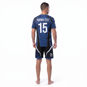 Camiseta de Fútbol para Hombre de Poliéster, Cuello en V, Manga Corta, Corte Regular, Personalizable por Sublimación, Top Deportivo y Pantalones Cortos - Product Image 4