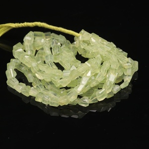 Perles de pépites de pierre à facettes en Prehnite naturelle 9-14mm 16 pouces pour la fabrication de bijoux - Product Image 3