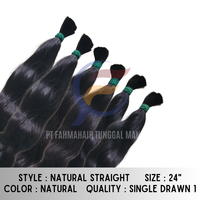 Extensions de cheveux indonésiens vierges Remy, cuticules alignées, sans nœuds, 100% cheveux humains, mèches droites naturelles, toutes les couleurs.