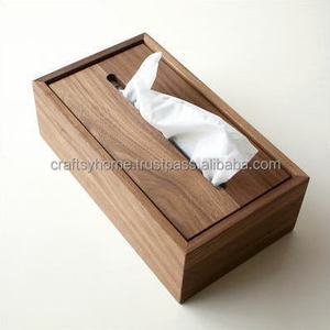 2022 High Quality Bamboo wood Tissue Box Premium Quality Tissue Box Holder bamboo Wooden Storage Boxes by Craftsy Home - Product Image 4