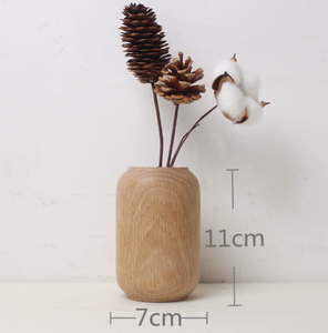 Vase à fleurs en bois naturel, artisanat, décoration de la maison, fête des mères, léger, classique, designs personnalisés, logo personnalisé par MULTI CRAFT - Product Image 1