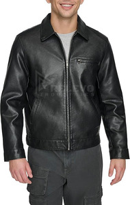 <b>Top</b> Premium OEM Customized Logo Design New Men Plus Size Motorcycle Quilted <b>Leather</b> Jacket Stand Collar Front Winter <b>High</b> Street - Product Image 3