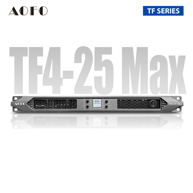 Professional 2500W 4-Channel Digital Power Amplifier SiC Technology Class D Hi-Res Audio 2-Ohm Stable Stage PA System Metal