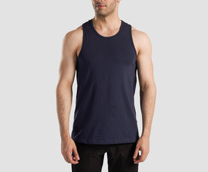 Summer Solid Color Sleeveless Tank <b>Top</b> Loose Men's Women's Customized Logo Printing Cotton/Polyester <b>Thermal</b> Breathable Gym - Product Image 1