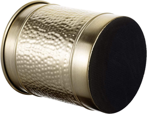 Pot de fleurs en laiton martelé de 6,5 pouces avec anneau décoratif en relief, conteneur décoratif pour plantes, fabriqué à la main en Inde - Product Image 2