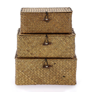 Boîte élégante en jonc de mer pour le rangement des vêtements, tissée à la main, en fibre naturelle, boîtes personnalisées. - Product Image 6