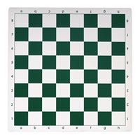 Échiquier en vinyle vert standard, pliable, pour tournoi, 20x20 pouces, échiquier professionnel pour enfants et adultes