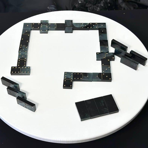 Dominos entièrement faits à la main avec étui, couleur ciel nocturne, dominos en résine, cadeau personnalisé, jeu de dominos, cadeaux, jeu de société pour la famille, soirée en famille - Product Image 4