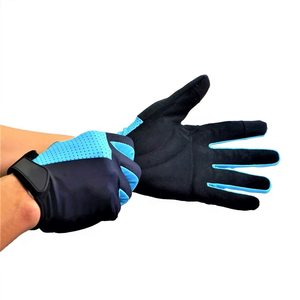 Nouveaux gants de cyclisme d'été respirants à demi-doigts en polyester pour adultes unisexes, antidérapants, absorbant les chocs, fermeture auto-agrippante - Product Image 3