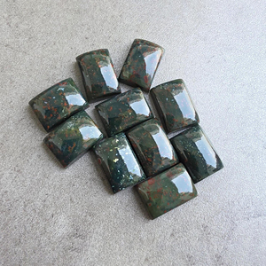 Pierre précieuse Calibrated Gemstone de qualité AAA+ en hématite rectangulaire, cabochon à dos plat, pour la fabrication de bijoux - Product Image 4