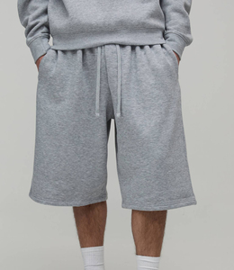 Men’s Oversized Sweatshirt & Long Shorts <b>Set</b> Premium Cotton Fleece Tracksuit Co-Ord <b>Set</b> Knee Length Shorts <b>Set</b> Casual Cotton - Product Image 3