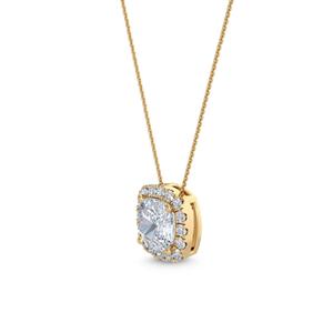Pendentif en or jaune 18 carats avec diamant de laboratoire taille coussin de 1,05 carat, bijou élégant et raffiné, cadeau pour femme, collier - Product Image 2