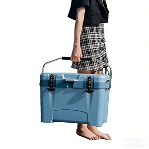 <b>Cooler</b> <b>Box</b> for Camping Car Mounted Absorption <b>Ice</b> Cube Bucket Insulated Modern Design Portable Outdoor - Product Image 1