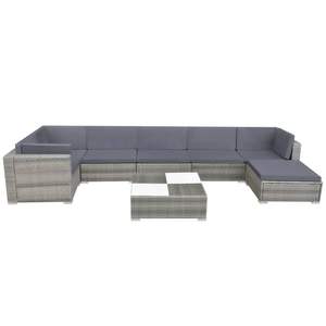 Juego de muebles de patio gris de 8 piezas - Product Image 4