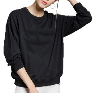 เสื้อสเวตเชิ้ตคอกลมผ้าฝ้ายสำหรับผู้หญิง ฤดูหนาว แห้งเร็ว ระบายอากาศได้ดี เนื้อผ้านุ่ม ทรงปกติ สีตามสั่ง - Product Image 2