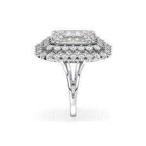 Bague solitaire REYES en or massif 14 carats avec diamant de laboratoire taille émeraude de 9,49 carats, bague de fiançailles fine pour femmes - Product Image 5