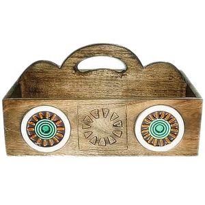 Top produit haute qualité Table organisateur belle conception bureau à domicile en bois bambou Table bureau stockage maison décorative cadeau article - Product Image 2