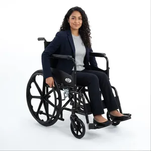 Fauteuil roulant pliable léger et durable Medlab India avec fonctions réglables pour le transfert des pieds tombants, utilisation à domicile et en milieu hospitalier - Product Image 3