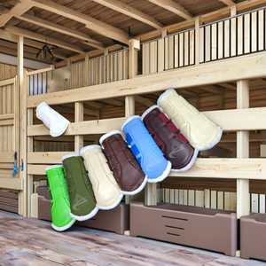 Matching Elastic&Velcro Fur & Rexin Horse <b>Brushing</b> <b>Boots</b> with Horse Safety 1 Pair - Product Image 1