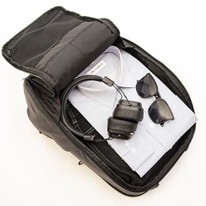 Large Capacity Business Travel Bag <b>Black</b> Leather Casual <b>Backpack</b> Simple Waterproof <b>Backpack</b> - Product Image 6