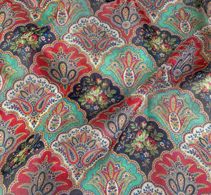 Printed Metallic 100% Polyester 120GSM Geometric Pattern Woven <b>Fabric</b> for Cushion Covers Wedding Home Decor - Product Image 5
