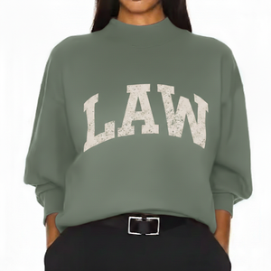 Womens Oversized Mock Neck Sweatshirt Graphic Print Casual Loose Fit T Shirt Style Pullover <b>Winter</b> Fashion <b>Top</b> - Product Image 6