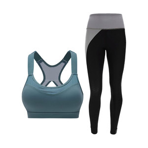 Custom Yoga Active Leggings <b>Bra</b> Set Women High Quality Plus Size Breathable Premium Quality OEM Women <b>Bra</b> And Legging Set - Product Image 1