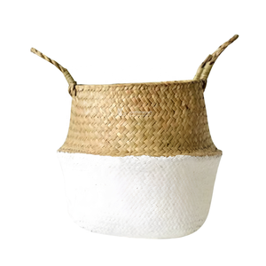 Cesta de mimbre marino, cesta plegable ecológica para plantas de interior, juguetes y ropa sucia, origen Vietnam - Product Image 1