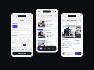 Aplicación de mercado inmobiliario para comprar, vender y alquilar propiedades con anuncios, búsquedas, filtros, consultas y gestión de agentes. - Product Image 3