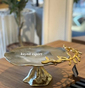 Bol de service alimentaire en aluminium poli, feuille d'or, décoratif, personnalisé avec logo, certifié CE, écologique, de luxe moderne, en stock pour les fêtes - Product Image 4
