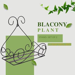 <b>Vintage</b> Metal Wall Flower <b>Stands</b> With Powder Coated Finish For Indoor Green <b>Plants</b> Rustic Design - Product Image 6