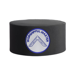 Gorra de la Masonería Negra con Bordado Blanco y Azul, Gorra de la Masonería Personalizada al por Mayor, Gorra de la Masonería Premium Negra - Product Image 1