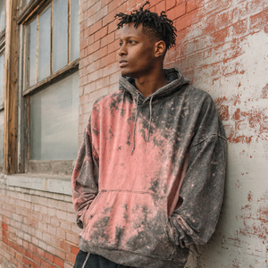 Sudadera con capucha corta lavada de moda para hombre, estilo urbano, para invierno, para correr, con hombros caídos - Product Image 4