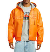 Veste bomber réversible en cuir de vache pour homme Avirex, écologique, respirante, imperméable, coupe-vent, style vintage, un seul bouton