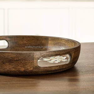 Plateau de service en bois imprimé à la demande pour la maison et l'hôtel disponible au plateau de service d'approvisionnement en vrac de luxe - Product Image 1