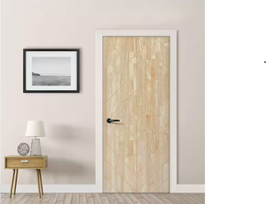 Porte en panneau MDF anti-fissures, modèle 3D moderne, fabriquée en usine vietnamienne, à prix bas, options OEM/ODM, surface finie pour projets d'appartements - Product Image 5