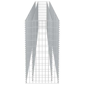 Grandes jardinières surélevées en gabion d'acier galvanisé argenté, pots et bacs à fleurs de qualité supérieure - Product Image 5
