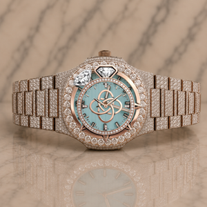 Montre de luxe pour homme en acier inoxydable avec bracelet, style bijoux, sertie de diamants Moissanite - Product Image 1