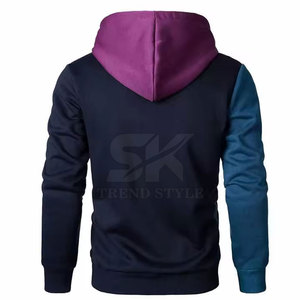 เสื้อฮู้ดดี้ผ้าคอตตอนผสมโพลีเอสเตอร์ ดีไซน์สั่งทำพิเศษ สีตัดต่อเรียบง่าย น้ำหนักเบา คุณภาพเยี่ยม สำหรับผู้ชาย - Product Image 4