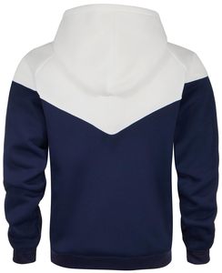 Sweat à capuche pour homme 100% Coton, épais 320 g/m², en molleton tendance, style athlétique décontracté, avec empiècements et poche kangourou - Product Image 3