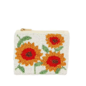 Petite pochette brodée et perlée pour pièces de monnaie et bijoux, broderie par MD HANDICRAFTS - Product Image 1